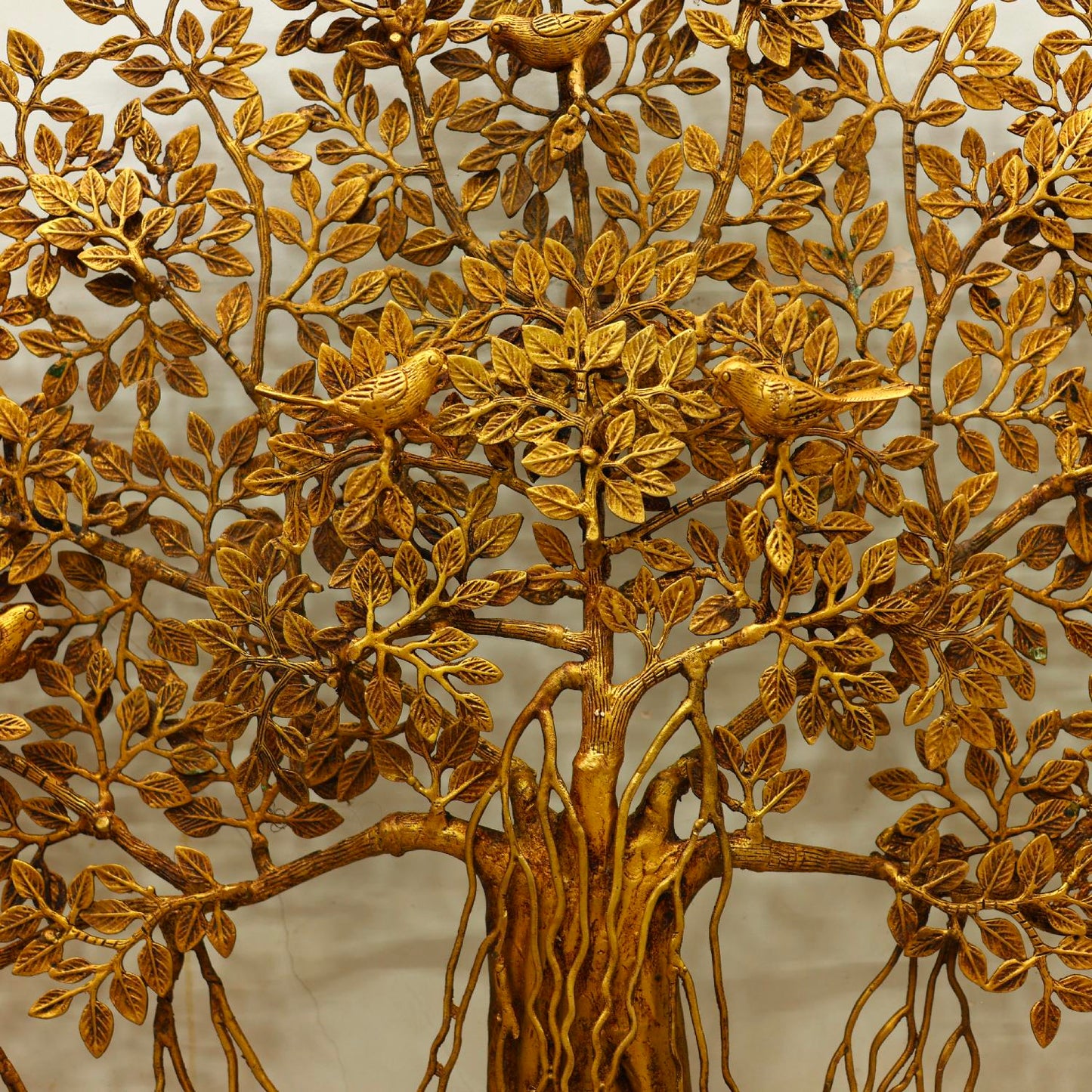 LARGE BRASS BODHI TREE WALL DECORE HEIGHT 36 INCHES