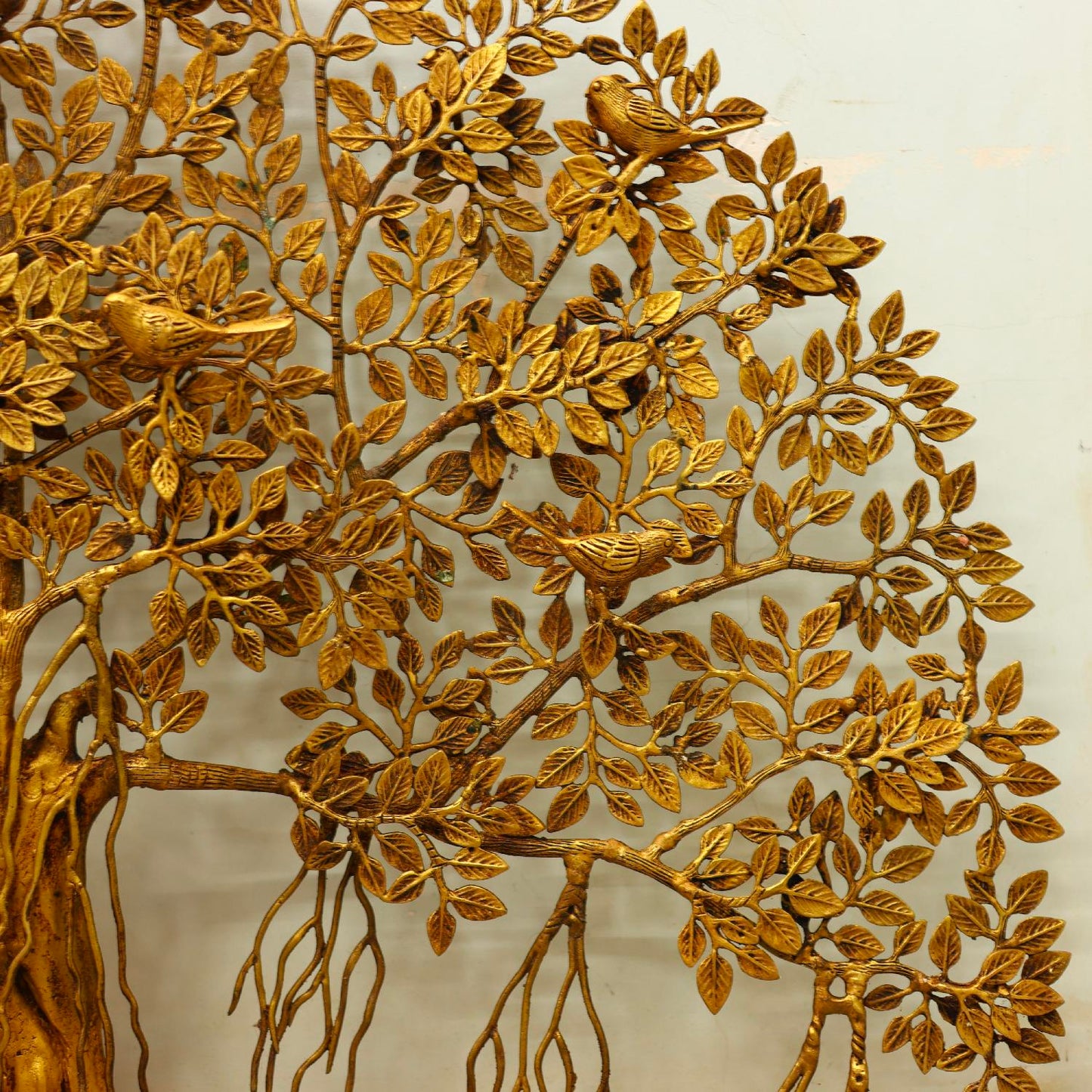 LARGE BRASS BODHI TREE WALL DECORE HEIGHT 36 INCHES