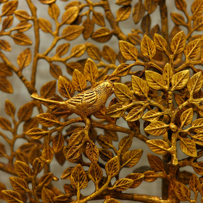 LARGE BRASS BODHI TREE WALL DECORE HEIGHT 36 INCHES