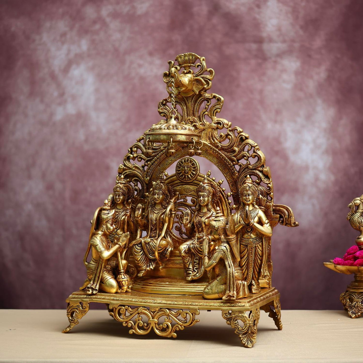 LARGE BRASS RAM DARBAR MURTI HEIGHT 23 INCHES