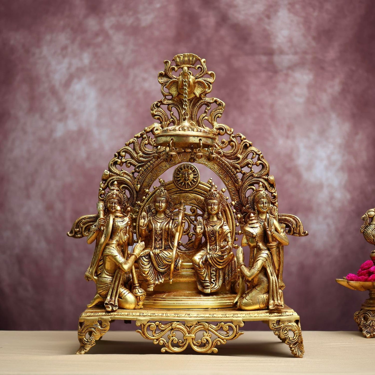 LARGE BRASS RAM DARBAR MURTI HEIGHT 23 INCHES