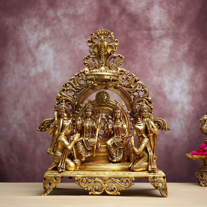 LARGE BRASS RAM DARBAR MURTI HEIGHT 23 INCHES