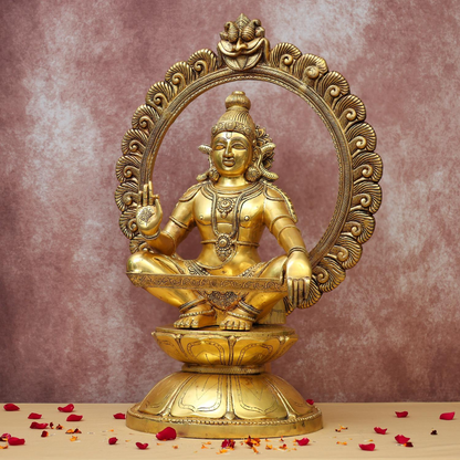 BRASS LORD AYYAPPA/AYYAPPAN IDOL HEIGHT 30 INCH