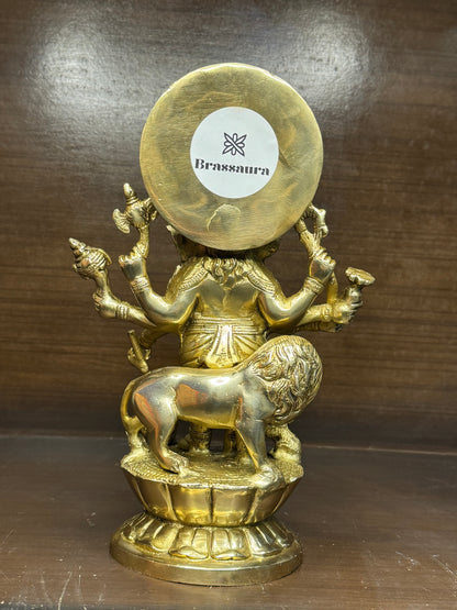 Brassaura™ Large Standing Ganesha Brass Statue – Height 12.91 inches | Weight 4 kgs