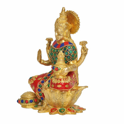 ब्रासोरा® वृंदावन वेणुगोपाल कृष्ण पीतल की प्रतिमा मोर के साथ | एंटीक नीला और सुनहरा रंग | ऊँचाई 20 इंच