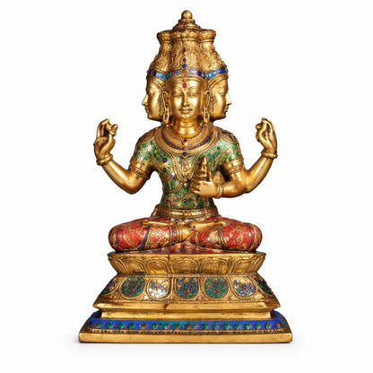 Brassaura® Brass Lord Brahma Statue | Height 16 Inches