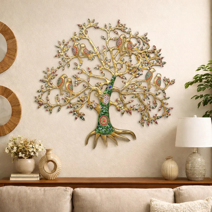 Brassaura® Brass Kalpavriksha Tree Wall Hanging | Height 23 Inches