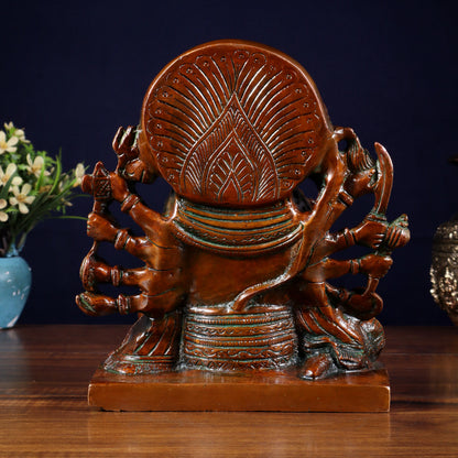 Brassaura™ Panchmukhi Hanuman Statue | Pure Brass with Chola Tone | Height 7.5 Inches & Weight 3.7 Kgs
