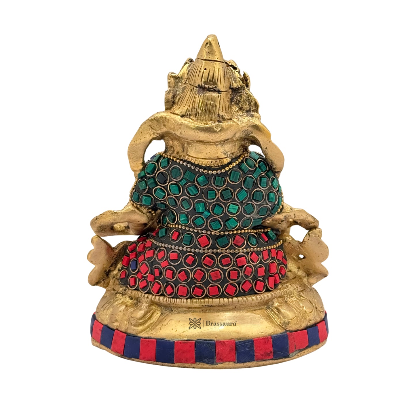 Brass Kubera God of Wealth-Kuber God Statue for Home Decor Weight 1.2 Kg Height 14 cm