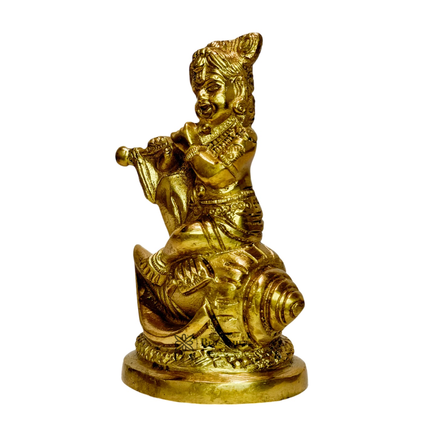 Brass Krishna Murti for Home and Decor Living Room Height 23 cm Weight 1.8 Kg