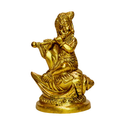 Brass Krishna Murti for Home and Decor Living Room Height 23 cm Weight 1.8 Kg