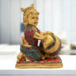 Brass Krishna and Cow Murti for Home and Decor Height 6.5 Inche Weight 1.400 Kg