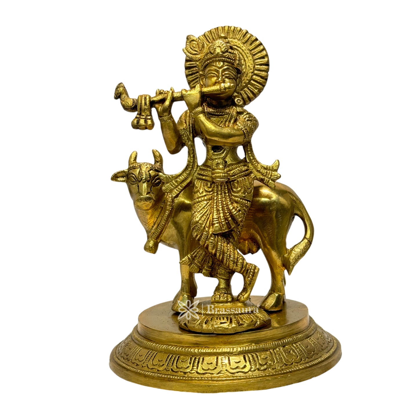 Brass Krishna Murti for Home and Decor Living Room Height 10 cm Weight 2 Kg