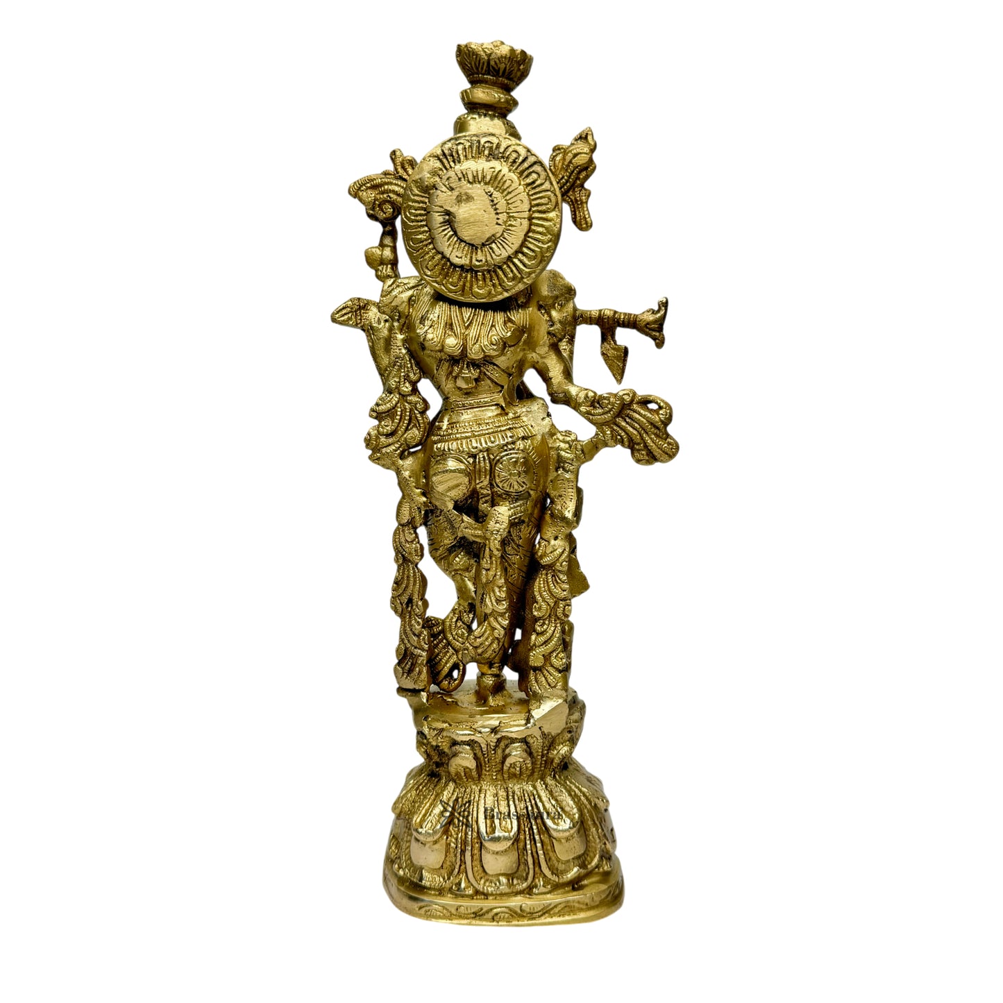 Brass Krishna Murti for Home and Decor Living Room Height 36 cm Weight 2.9 Kg