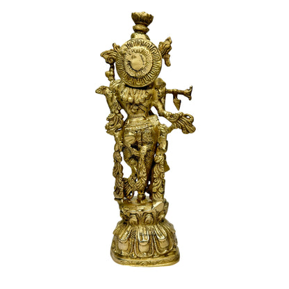 Brass Krishna Murti for Home and Decor Living Room Height 36 cm Weight 2.9 Kg