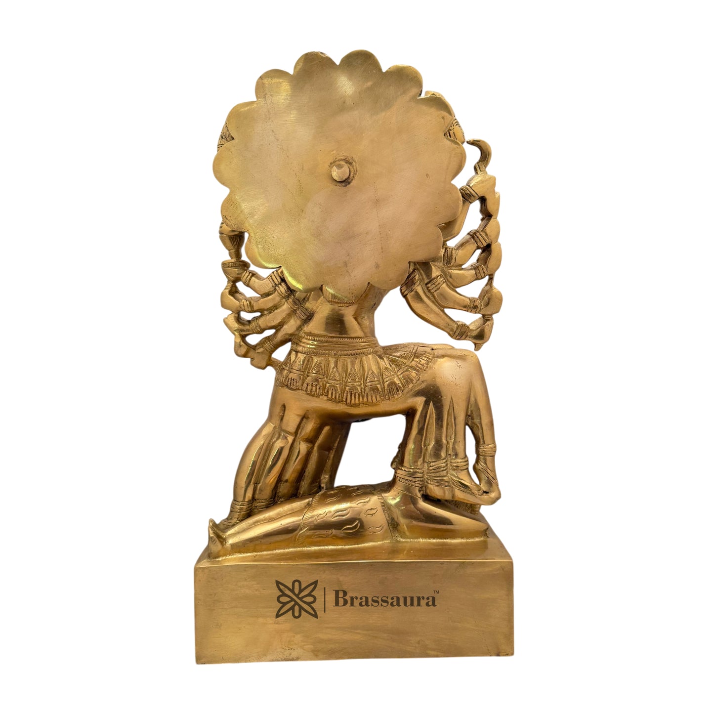 Brassaura™ Artistic Brass Kali Maa Idol – Height 16 Inches & Weight 7.5 Kgs | Home & Temple Décor