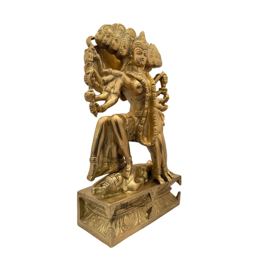 Brassaura™ Artistic Brass Kali Maa Idol – Height 16 Inches & Weight 7.5 Kgs | Home & Temple Décor