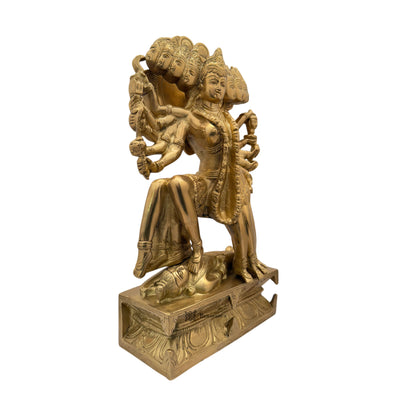 Brassaura™ Artistic Brass Kali Maa Idol – Height 16 Inches & Weight 7.5 Kgs | Home & Temple Décor