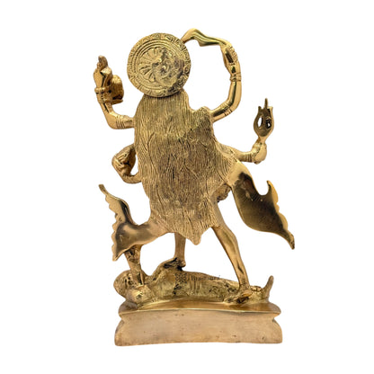 Brass Golden Kali MATA Murti for Home and Decor Show Piece for Living Room Height 28 cm Weight 2.95 Kg