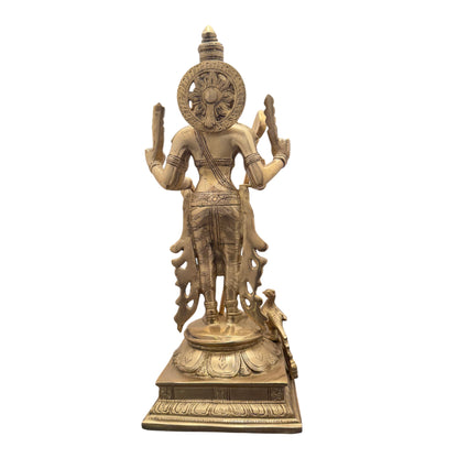 Brass Golden Kartik Murti for Home and Decor Show Piece Height 25 cm Weight 1.25 Kg