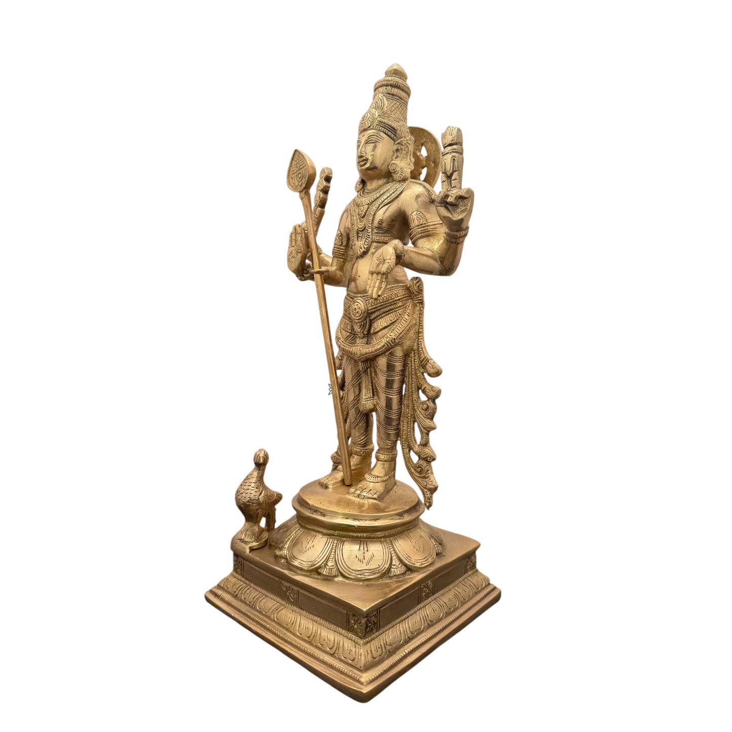 Brass Golden Kartik Murti for Home and Decor Show Piece Height 25 cm Weight 1.25 Kg