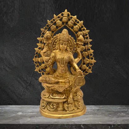 Brass Golden Laxmi MATA Murti for Home and Decor for Living Room Height 30 cm Weight 3 Kg