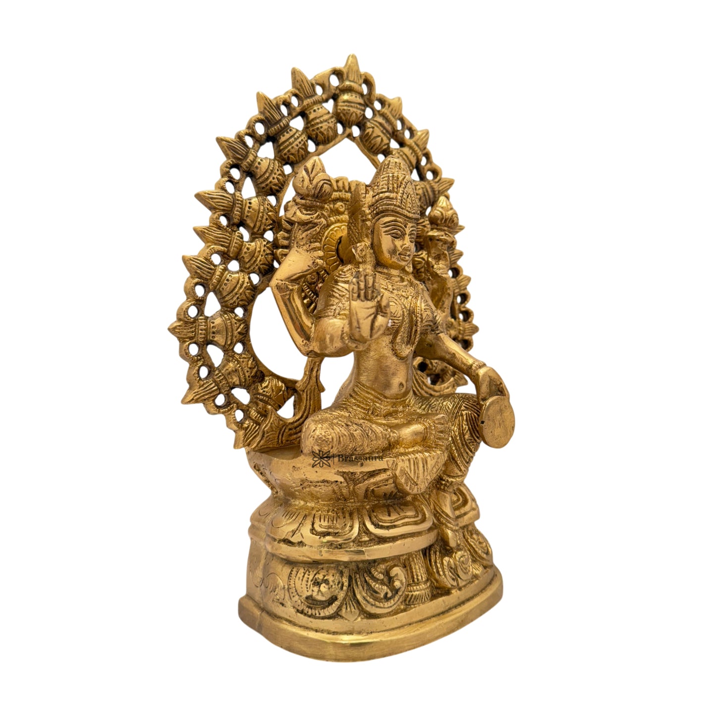 Brass Golden Laxmi MATA Murti for Home and Decor for Living Room Height 30 cm Weight 3 Kg