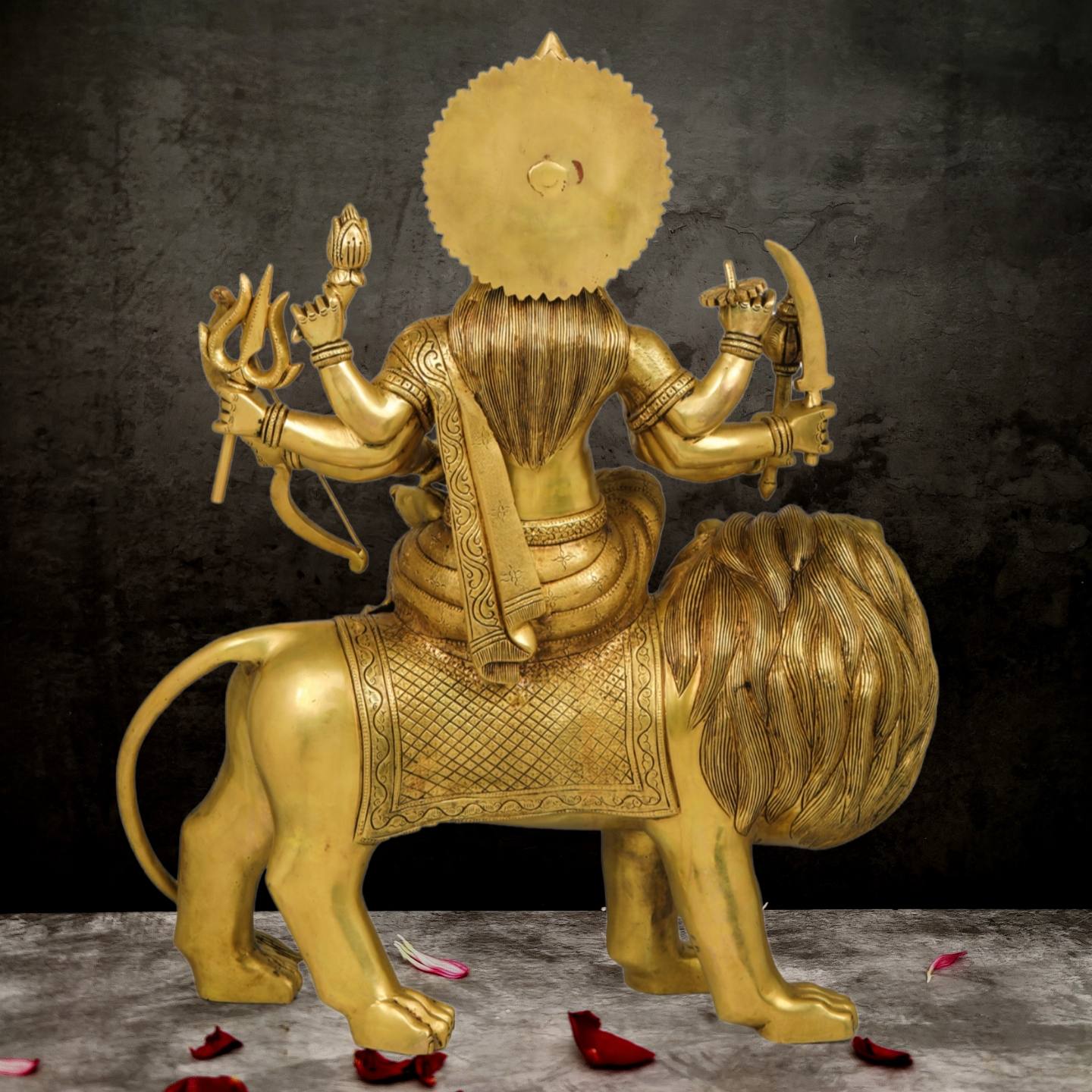 SUPER FINE BRASS DURGA MATA IDOL HEIGHT 24.5 INCH