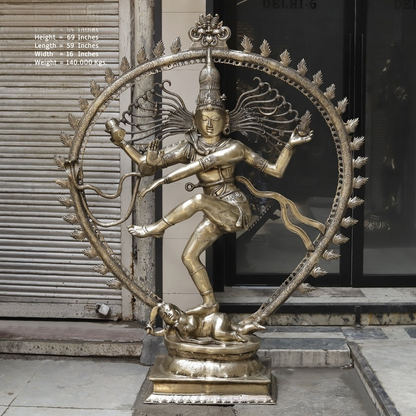 Handcrafted statue Brass Nataraj Idol 69 inches