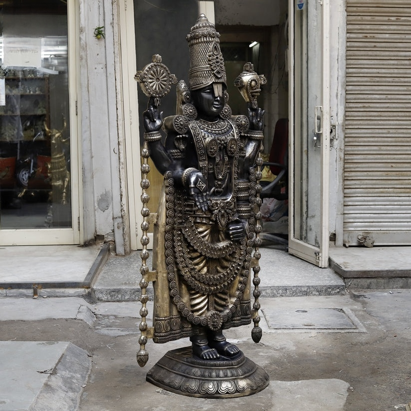 Brassaura® Handcrafted statue Brass Balaji Idol 69 inches