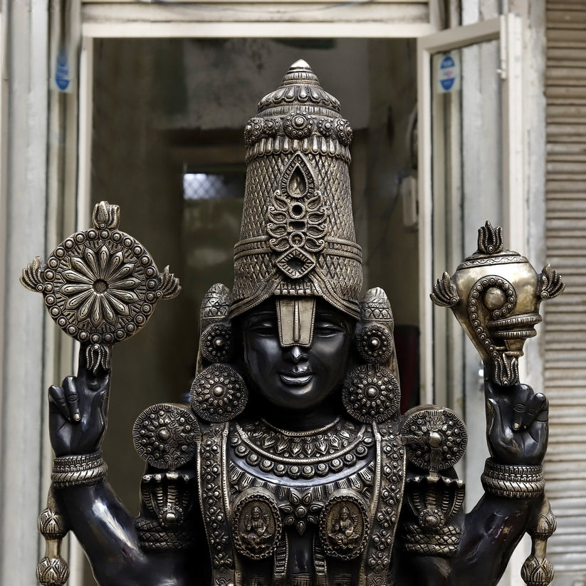 Brassaura® Handcrafted statue Brass Balaji Idol 69 inches