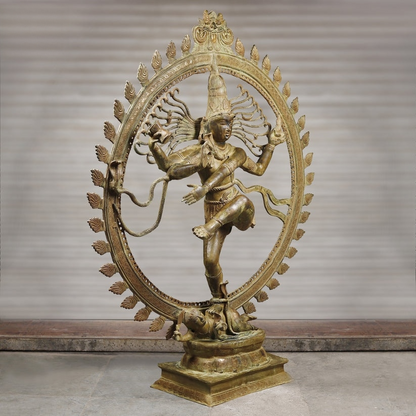 Brassaura™ Brass Natraj Statue | Height 72 Inches & Weight 158 kg