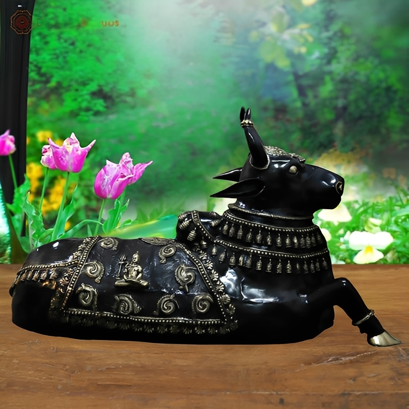 Brassaura™ Brass Big Nandi Statue | Height 44 Inches & Weight 150 kg