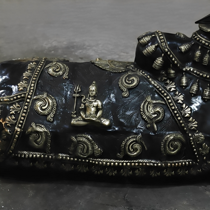 Brassaura™ Brass Big Nandi Statue | Height 44 Inches & Weight 150 kg