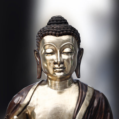 Brassaura™ Brass Big Buddha Statue | Height 64 Inches & Weight 250.000 kg