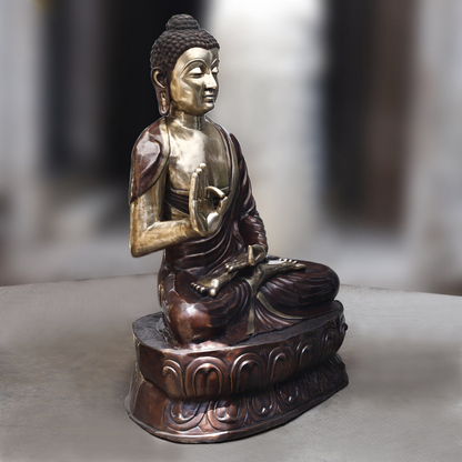 Brassaura™ Brass Big Buddha Statue | Height 64 Inches & Weight 250.000 kg