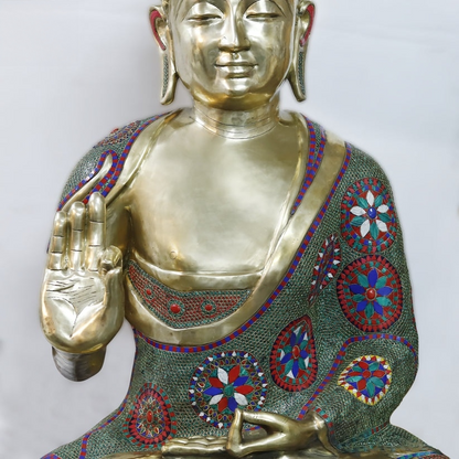 Brassaura™ Brass Big Buddha Statue | Height 65 Inches & Weight 255.000 kg
