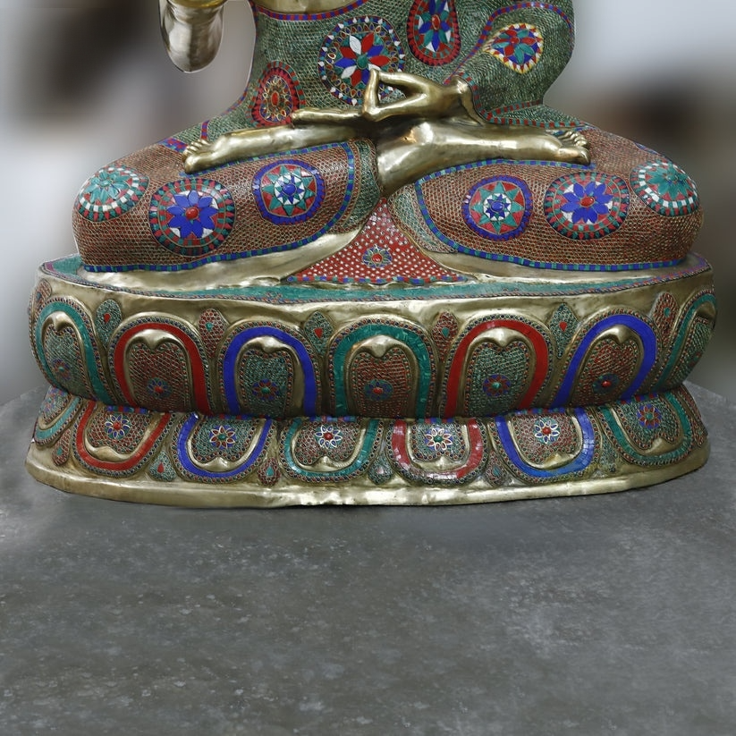 Brassaura™ Brass Big Buddha Statue | Height 65 Inches & Weight 255.000 kg