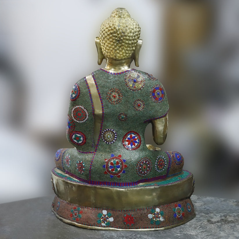 Brassaura™ Brass Big Buddha Statue | Height 65 Inches & Weight 255.000 kg