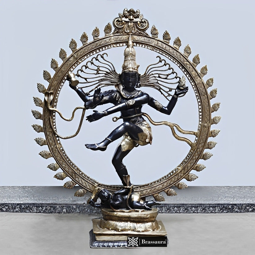 Brassaura™ Brass Natraj Statue | Height 28 Inches & Weight 35.440 kg