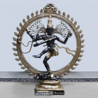 Brassaura™ Brass Natraj Statue | Height 28 Inches & Weight 35.440 kg