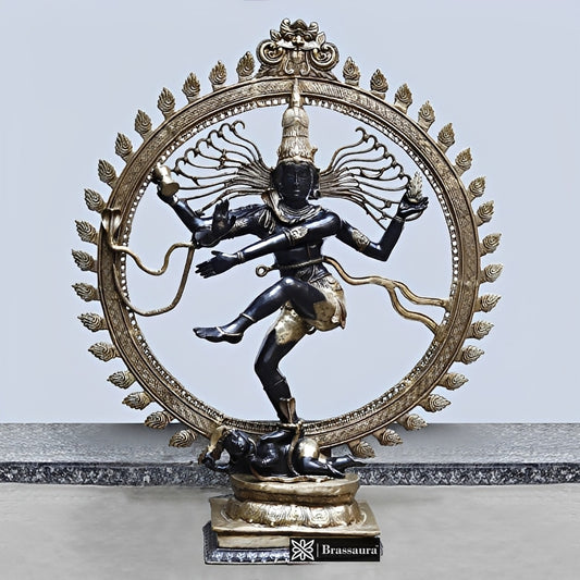 Brassaura™ Brass Natraj Statue | Height 28 Inches & Weight 35.440 kg