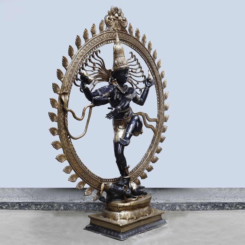 Brassaura™ Brass Natraj Statue | Height 28 Inches & Weight 35.440 kg
