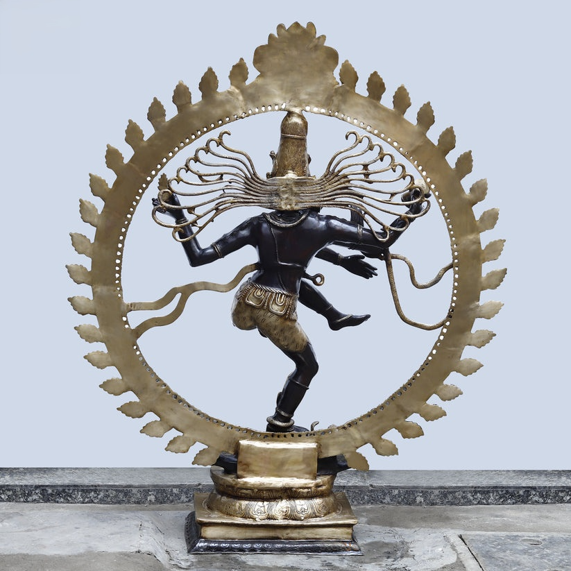 Brassaura™ Brass Natraj Statue | Height 28 Inches & Weight 35.440 kg