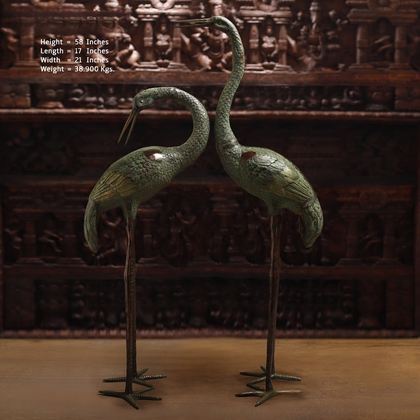 Brassaura™ Brass Swan for Home Decor | Height 58 Inches & Weight 38.900 kg