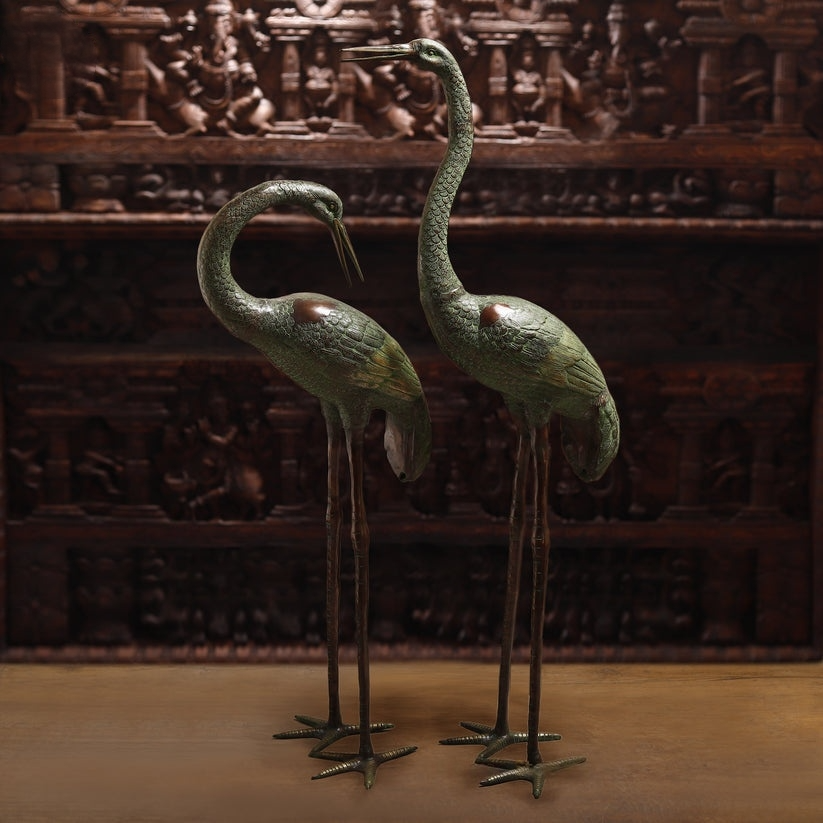 Brassaura™ Brass Swan for Home Decor | Height 58 Inches & Weight 38.900 kg