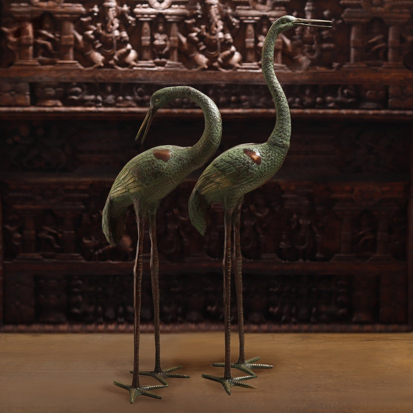 Brassaura™ Brass Swan for Home Decor | Height 58 Inches & Weight 38.900 kg