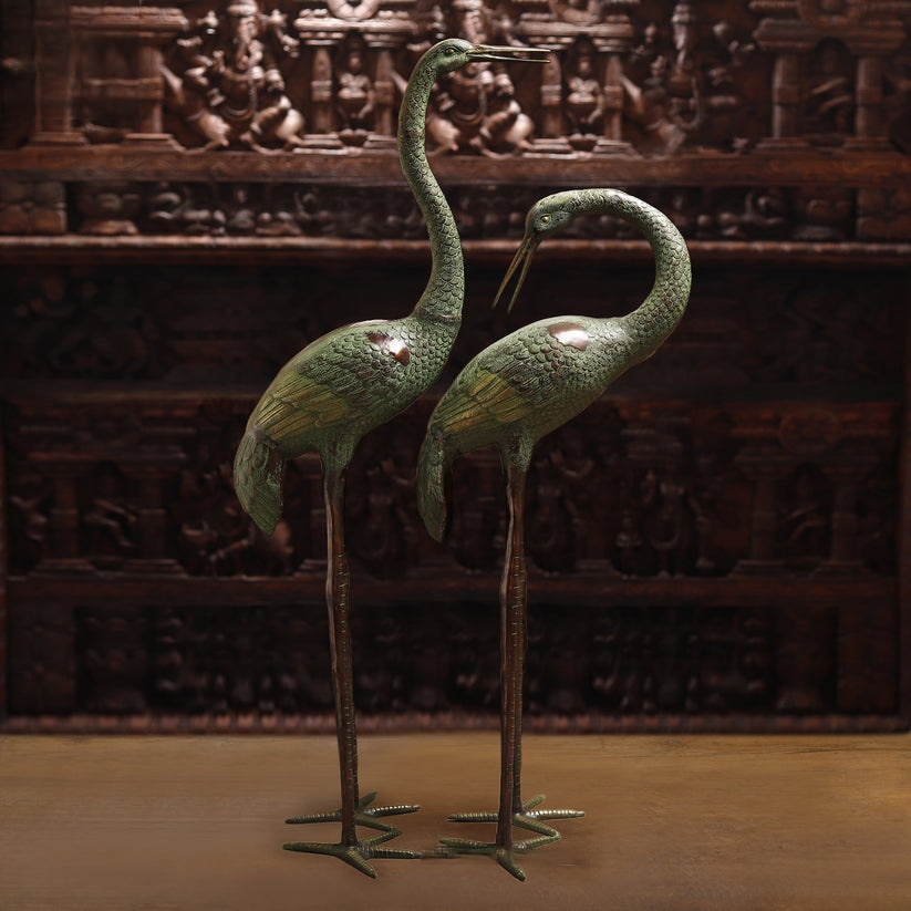 Brassaura™ Brass Swan for Home Decor | Height 58 Inches & Weight 38.900 kg