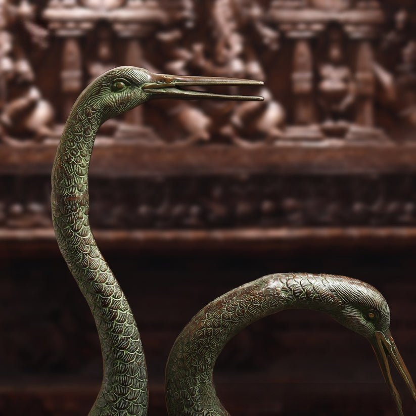 Brassaura™ Brass Swan for Home Decor | Height 58 Inches & Weight 38.900 kg