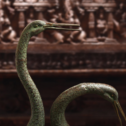 Brassaura™ Brass Swan for Home Decor | Height 58 Inches & Weight 38.900 kg